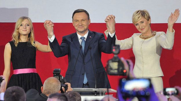 Andrzej Duda z rodziną