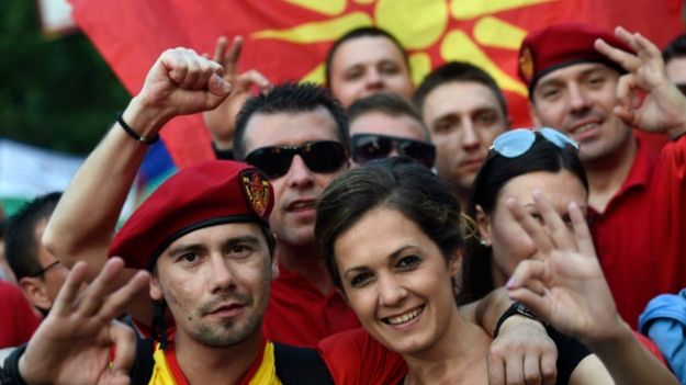 W Skopje demonstrowało około 30 tysięcy osób