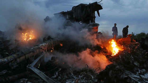 Szczątki rozbitego Boeinga