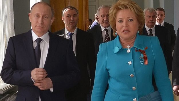 Władimir Putin i Walentina Matwijenko