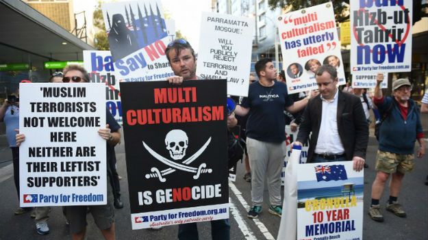 Antymuzułmański protest w Sydney, Australia