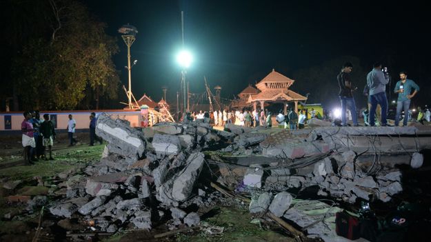 Miejsce pożaru, Kerala, Paravur, Indie