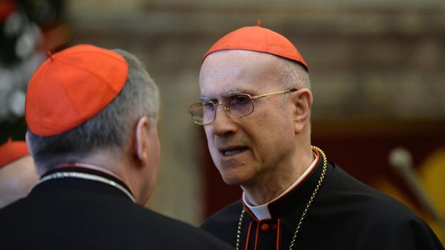 Były sekretarz stanu Stolicy Apostolskiej kard. Tarcisio Bertone.