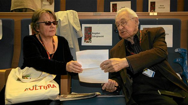 Agnieszka Holland i Andrzej Wajda