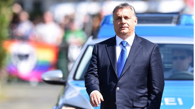 Premier Viktor Orban po spotkaniu z Helmutem Kohlem w Oggersheim