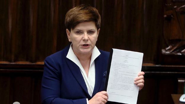 Premier Beata Szydło przed głosowaniem w Sejmie
