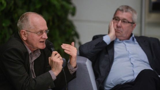 Na zdjęciu od lewej: wiceminister kultury Krzysztof Czabański i przewodniczący KRRiT Jan Dworak