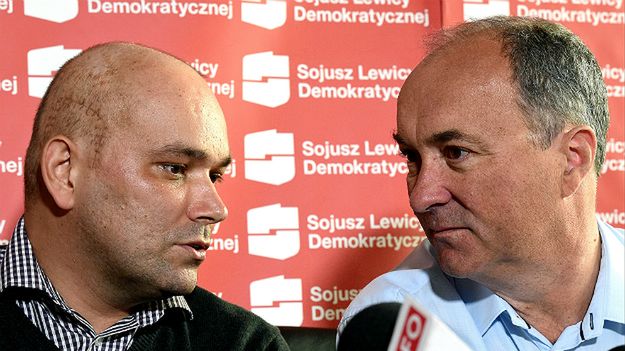 Tomasz Kalita oraz przewodniczący Sojuszu lewicy Demokratycznej Włodzimierz Czarzasty