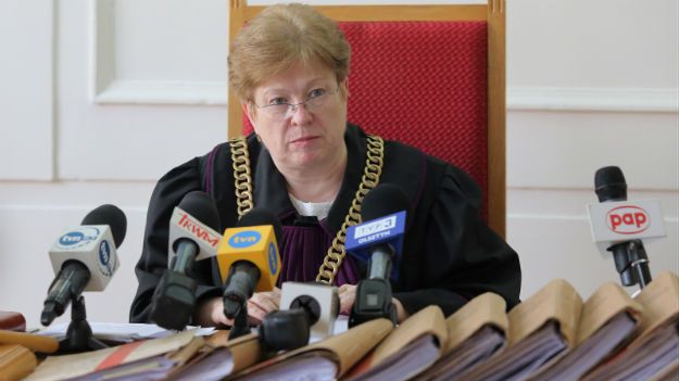 Sędzia Elżbieta Lewandowska podczas ogłoszenia wyroku dla Sebastiana Sz.
