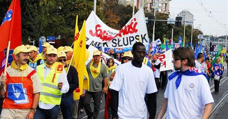Demonstracja związkowców