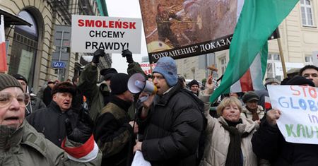 Protest przed Pałacem Prezydenckim