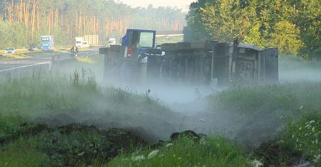 Wypadek cysterny na A4