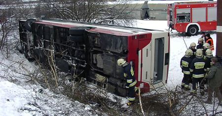 Wypadek autobusu w Opolu