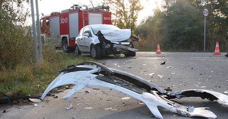Zderzenie dwóch osobówek