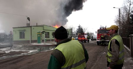 Pożar w sortowni odpadów