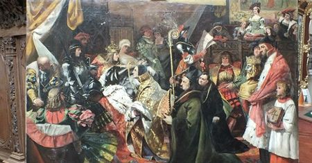 Zaginiony obraz wrócił do Polski. Przedstawia wręczenie herbu kapitule płockiej