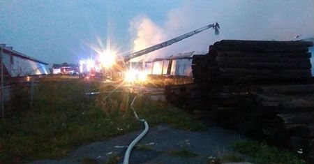 Pożar fermy drobiu na Dolnym Śląsku