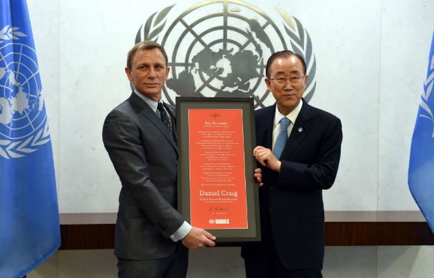 Daniel Craig w siedzibie ONZ w Nowym Jorku