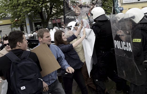 Maria Kołakowska podczas starć z policją