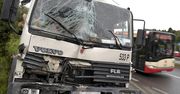 Zderzenie autobusu z ciężarówką