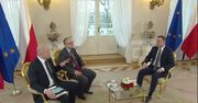 Andrzej Duda odpowiada na pytanie związane z jego zagrywką z debaty prezydenckiej. "Postawiłbym proporczyk"