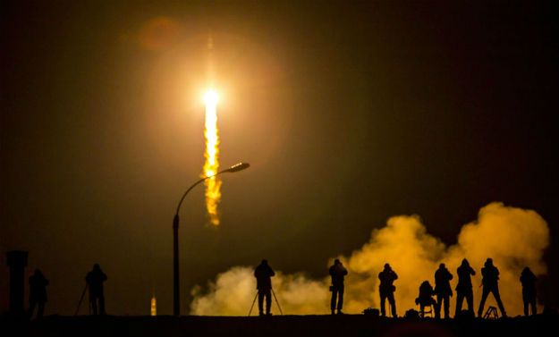 Rosyjska rakieta Sojuz w drodze na Międzynarodową Stację Kosmiczną