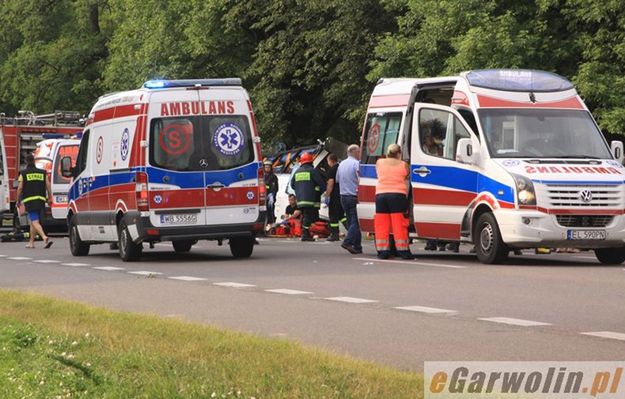 Tragiczny wypadek ukraińskiego autobusu na obwodnicy Garwolina