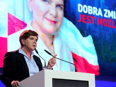 Wpadka Beaty Szydło podczas przemówienia