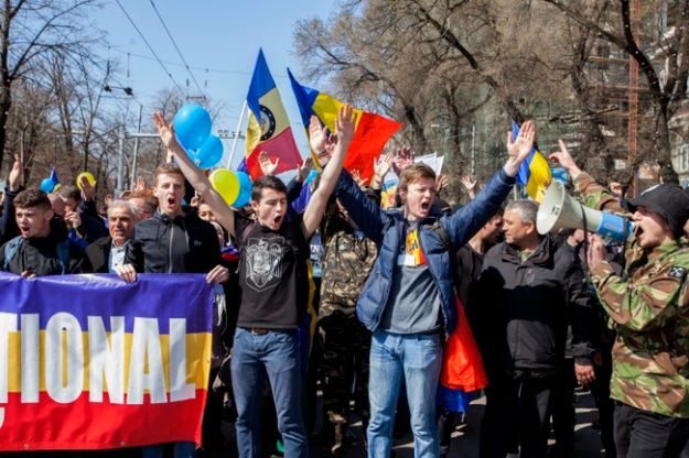 Marsz zwolenników zjednoczenia Mołdawii z Rumunią