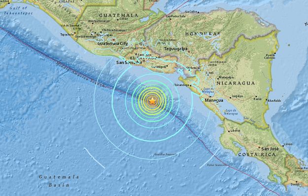 Trzęsienie ziemi niedaleko wybrzeża Nikaragui