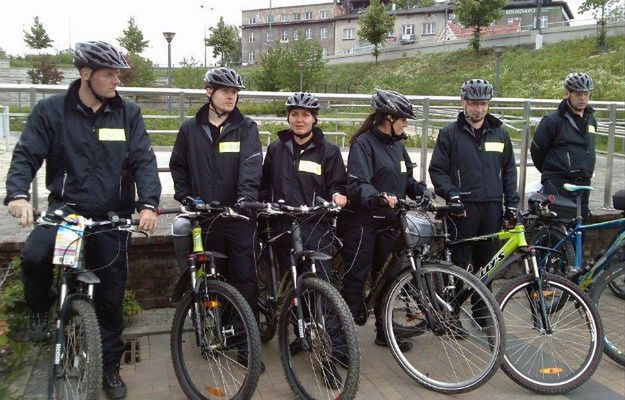 Rowerowe patrole strażników miejskich w Krakowie