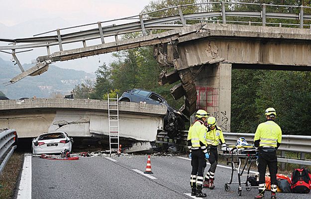 W Lombardii na północy Włoch runął wiadukt. Jedna osoba zginęła, cztery zostały ranne