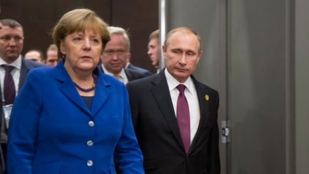 Angela Merkel i Władimir Putin
