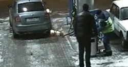 Akcja gaśnicza na rosyjskiej stacji paliw