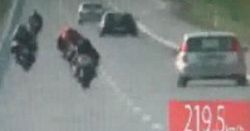 Pościg za motocyklistami na drodze krajowej