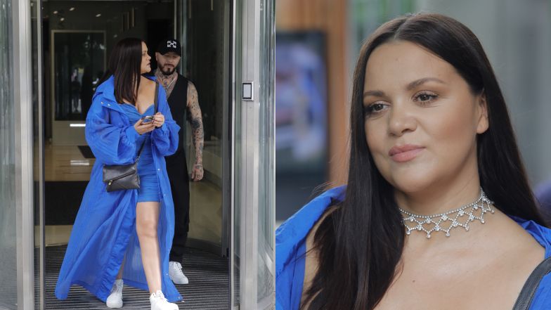 Dominika Gawęda przed studiem "Dzień Dobry TVN"