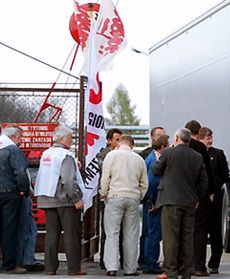 Protest pracowników fabryki Forte