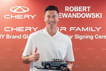 Robert Lewandowski jako ambasador samochodów Chery