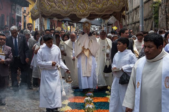 Procesja Bożego Ciała w Gwatemali