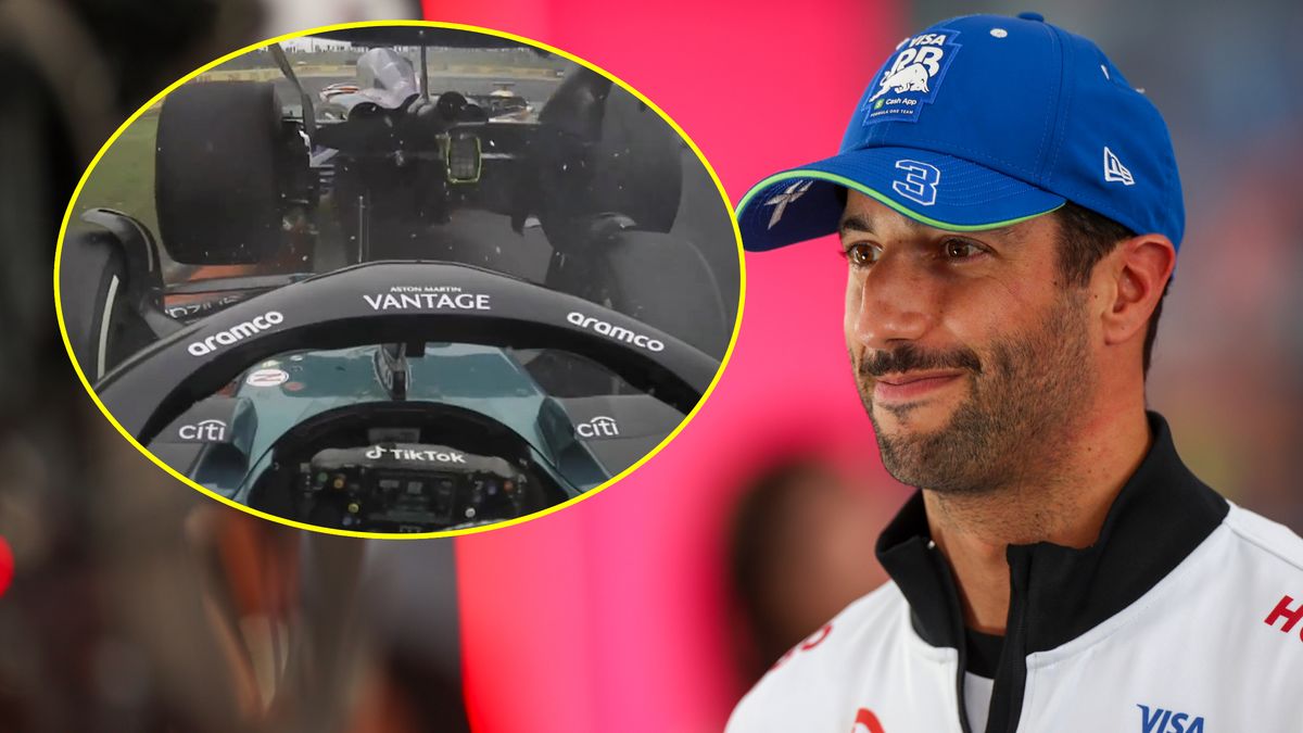 Zdjęcie okładkowe artykułu: Materiały prasowe / Visa Cash App RB / Na zdjęciu: Daniel Ricciardo, w kółku wypadek spowodowany przez Lance'a Strolla