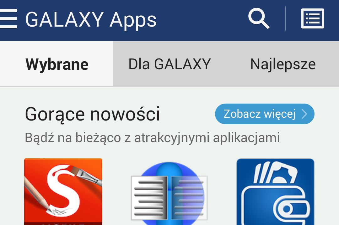 GALAXY Apps zastąpi Samsung Apps