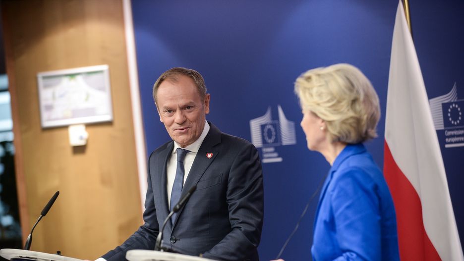 Donald Tusk i Ursula von der Leyen

