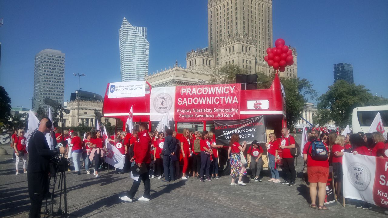 Warszawa. Protest pracowników sądów 