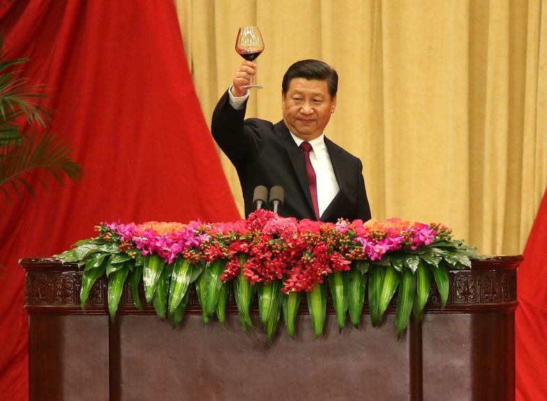 Prezydent Xi Jinping podczas wczorajszych uroczystości dnia męczenników</br>