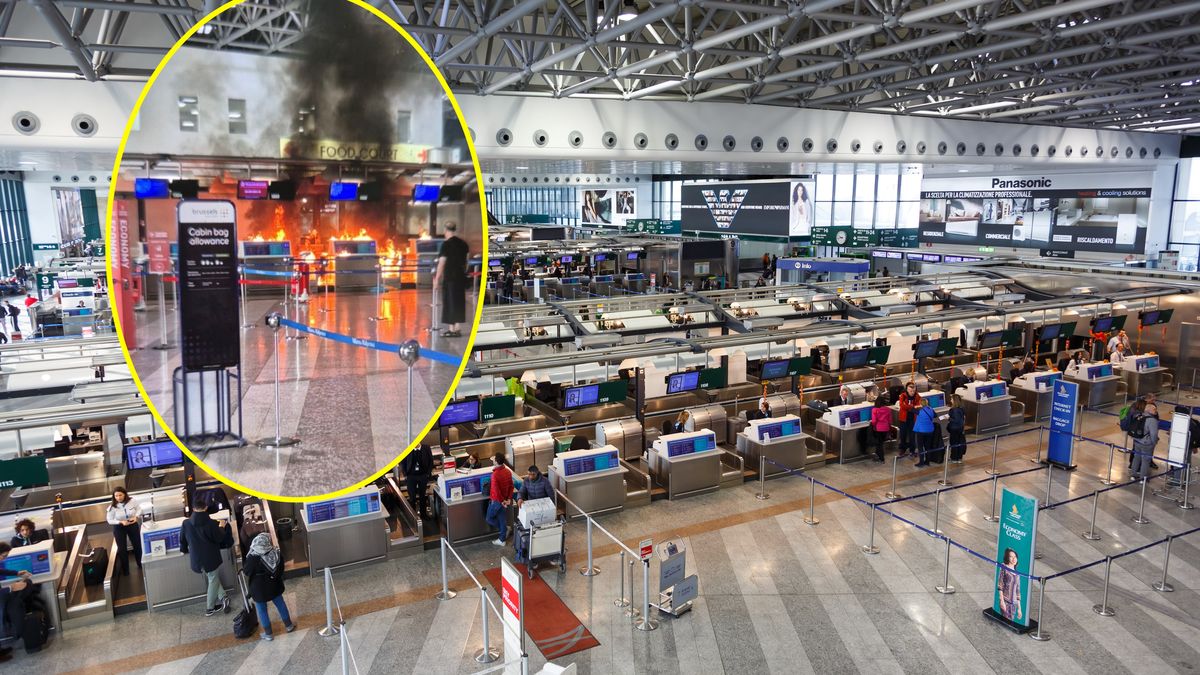 Pasażer podpalił stanowisko odprawy 