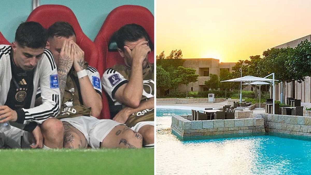 piłkarze reprezentacji Niemiec po odpadnięciu z MŚ 2022 oraz Zulal Wellness Resort, w którym mieszkali