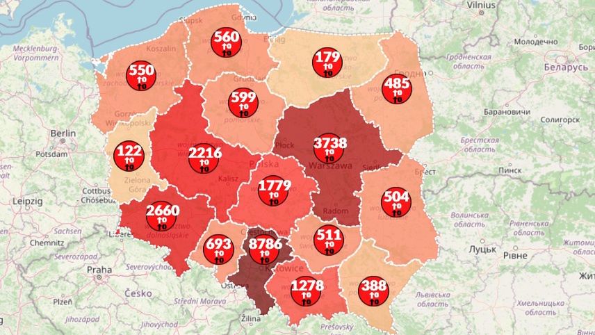 Koronawirus w Polsce. Już ponad 25 tys. potwierdzonych przypadków COVID-19 [Mapa zakażeń]
