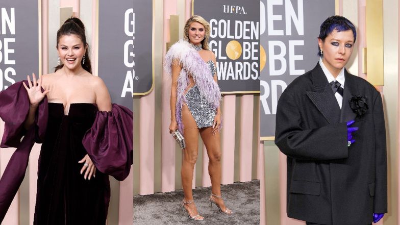 Złote Globy 2023. Najgorsze stylizacje gali: na podium m.in. strusia Heidi Klum i bufiasta Selena Gomez (ZDJĘCIA)