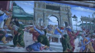 Kaplica Sykstyńska oświetlona ledowymi lampkami