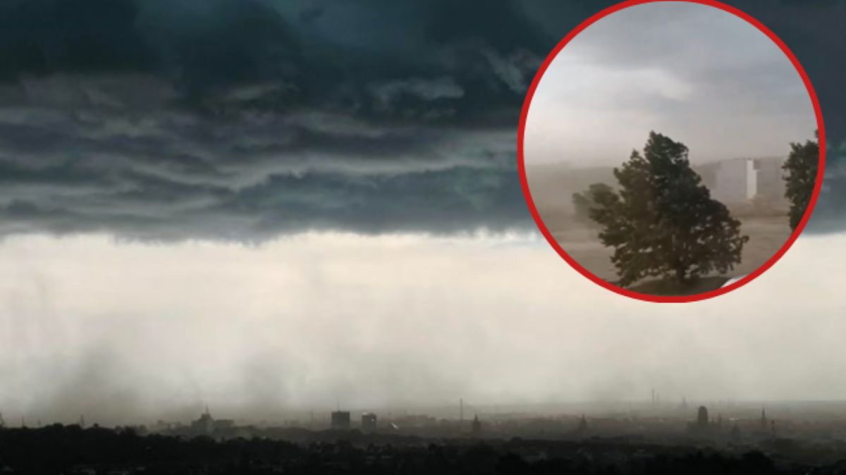Nawałnice przechodzą przez Polskę. Wiatr unosił pył w powietrze.